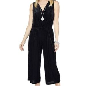 Charming Charlie Black Velvet Jumpsuit